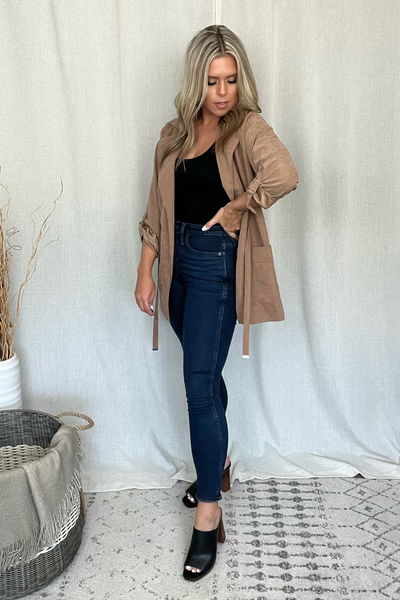 CAMEL TRENCH JACKET