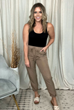 MOCHA DRAWSTRING JOGGER PANT