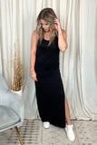 BLACK CAMI MAXI DRESS