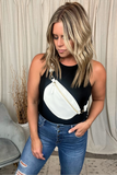 IVORY VEGAN LEATHER BUM BAG