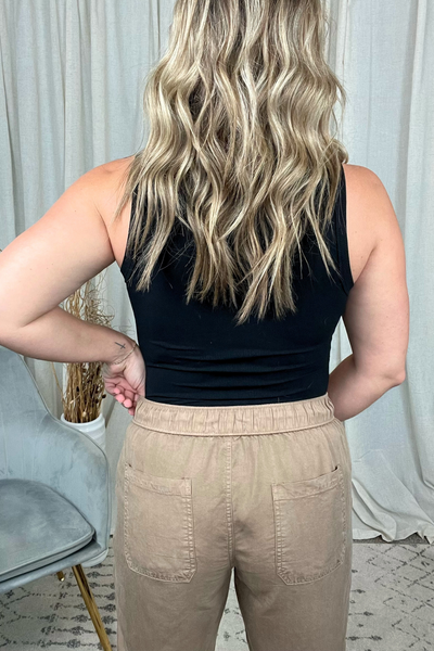 MOCHA DRAWSTRING JOGGER PANT