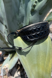 BLACK QUILTED BUM BAG