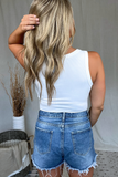 IVORY SCOOP NECK TANK BODYSUIT