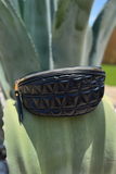 BLACK QUILTED BUM BAG