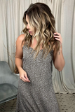 MINK LEOPARD PRINT MAXI DRESS