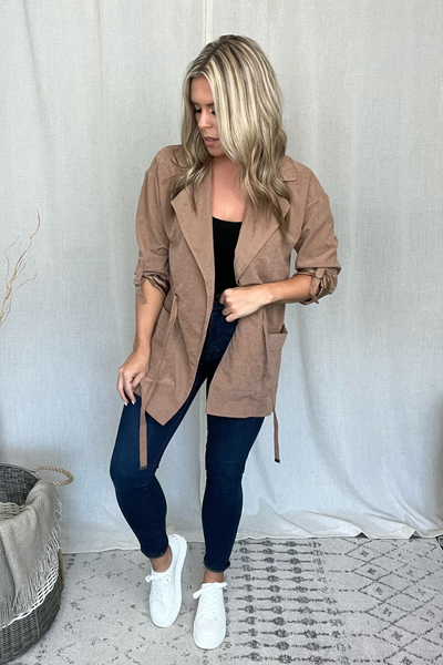 CAMEL TRENCH JACKET