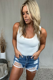 IVORY SCOOP NECK TANK BODYSUIT