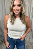 VANILLA SEMI-CROPPED KNIT TANK