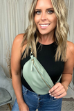 SAGE VEGAN LEATHER BUM BAG