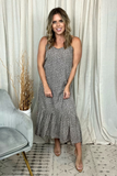 MINK LEOPARD PRINT MAXI DRESS