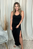 BLACK CAMI MAXI DRESS
