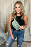 SAGE VEGAN LEATHER BUM BAG