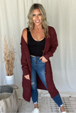 BURGUNDY DUSTER CARDIGAN