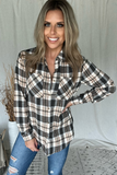 BLACK & TAN PLAID FLANNEL SHIRT