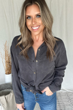CHARCOAL LONG SLEEVE BUTTON DOWN