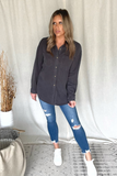 CHARCOAL LONG SLEEVE BUTTON DOWN