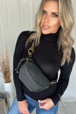 BLACK TURTLENECK TOP