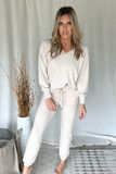 OATMEAL KNIT JOGGER SET