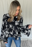 BLACK & WHITE FLORAL BLOUSE