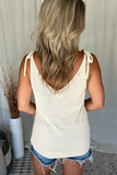 OATMEAL SHOULDER TIE TANK