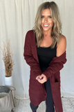 BURGUNDY DUSTER CARDIGAN