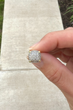 TWO TONE SQUARE PAVE CZ STUDS
