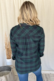 MIDNIGHT BLUE & GREEN FLANNEL SHIRT