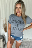 GREY SUNSHINE & COFFEE GRAPHIC TEE