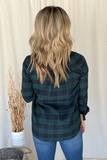 MIDNIGHT BLUE & GREEN FLANNEL SHIRT