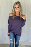 NAVY OTS KNIT TUNIC TOP