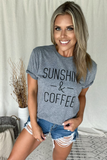 GREY SUNSHINE & COFFEE GRAPHIC TEE