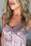 MAUVE MOCHA TIE DYE BUTTON MAXI