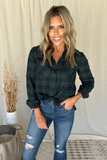 MIDNIGHT BLUE & GREEN FLANNEL SHIRT