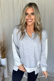 HEATHER GREY INSIDE OUT PULLOVER