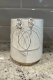 MATTE SILVER INTERLOCKING HOOP EARRING 2.5”