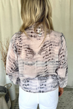 SNAKE PRINT WRAP BLOUSE