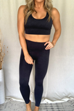 BLACK MINERAL WASH MULTI-RIBBED HIGH WAISTED LEGGING