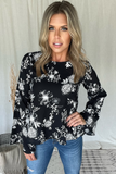 BLACK & WHITE FLORAL BLOUSE