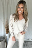 OATMEAL KNIT JOGGER SET
