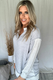 HEATHER GREY INSIDE OUT PULLOVER