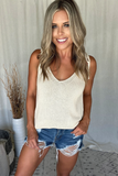 OATMEAL SHOULDER TIE TANK