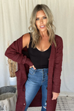 BURGUNDY DUSTER CARDIGAN