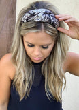 SNAKE PRINT KNOTTED HEADBAND
