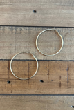 GOLD PATTERNED HOOP EARRING 2”