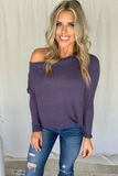 NAVY OTS KNIT TUNIC TOP