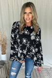 BLACK & WHITE FLORAL BLOUSE