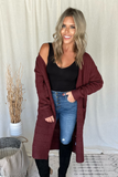 BURGUNDY DUSTER CARDIGAN
