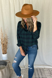 MIDNIGHT BLUE & GREEN FLANNEL SHIRT