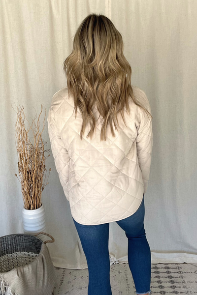 BEIGE QUILTED JACKET