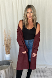 BURGUNDY DUSTER CARDIGAN